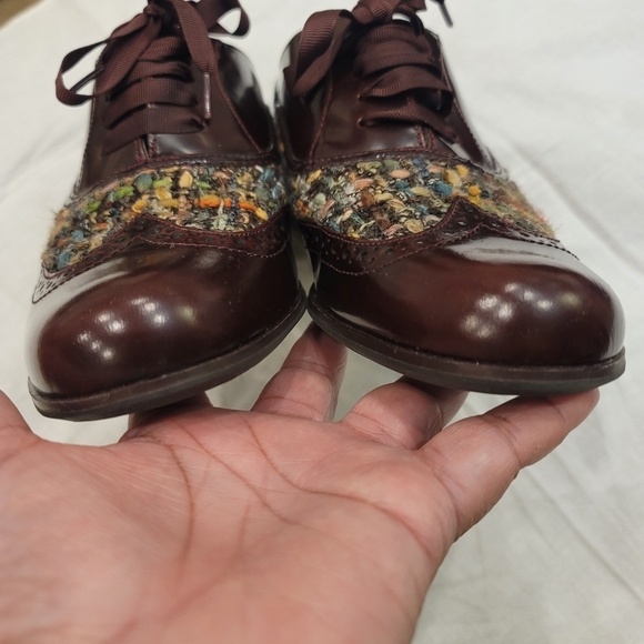 Clarks Narrative Hamble Oak Brogues Wing Tip Burgundy Shoes - Sz 9 - Picture 6 of 12